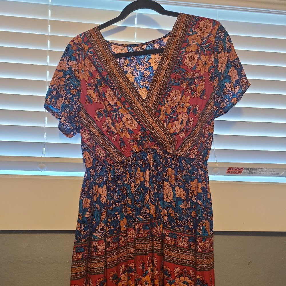 Knee length boho dress.  Brand new w/o tags.